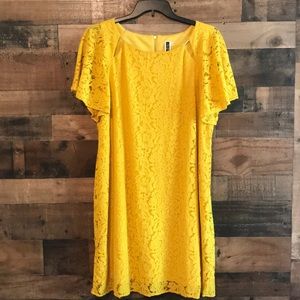 Julian Taylor flutter sleeve shift dress 18W